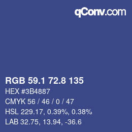 Color code: RGB 59.1 72.8 135 | qconv.com