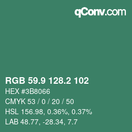 Color code: RGB 59.9 128.2 102 | qconv.com