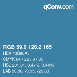 Color code: RGB 59.9 128.2 165 | qconv.com