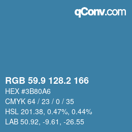 Color code: RGB 59.9 128.2 166 | qconv.com
