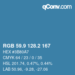 Color code: RGB 59.9 128.2 167 | qconv.com