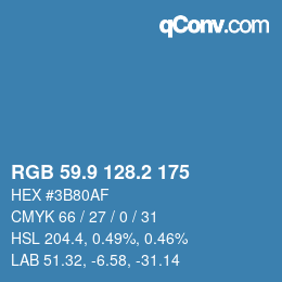 Color code: RGB 59.9 128.2 175 | qconv.com