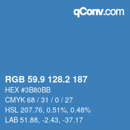 Color code: RGB 59.9 128.2 187 | qconv.com