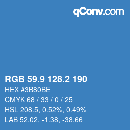 Color code: RGB 59.9 128.2 190 | qconv.com