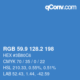 Color code: RGB 59.9 128.2 198 | qconv.com