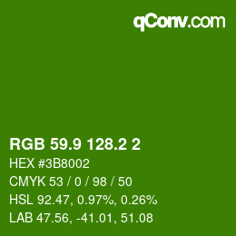 カラーコード: RGB 59.9 128.2 2 | qconv.com