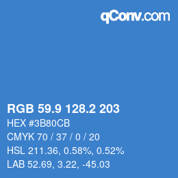 Color code: RGB 59.9 128.2 203 | qconv.com