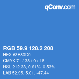 Color code: RGB 59.9 128.2 208 | qconv.com