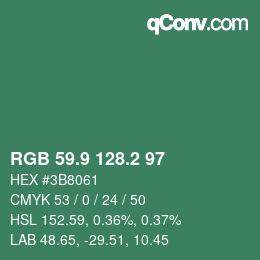 Color code: RGB 59.9 128.2 97 | qconv.com