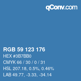 Code couleur: RGB 59 123 176 | qconv.com