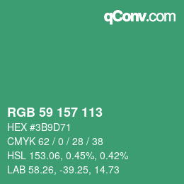 Color code: RGB 59 157 113 | qconv.com