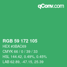 Color code: RGB 59 172 105 | qconv.com