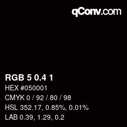 カラーコード: RGB 5 0.4 1 | qconv.com