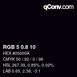 Color code: RGB 5 0.8 10 | qconv.com