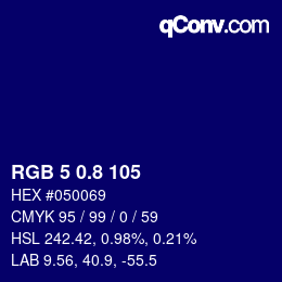 Farbcode: RGB 5 0.8 105 | qconv.com