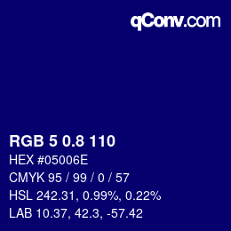 Color code: RGB 5 0.8 110 | qconv.com