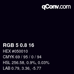 Color code: RGB 5 0.8 16 | qconv.com