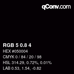 Color code: RGB 5 0.8 4 | qconv.com