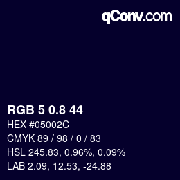 Color code: RGB 5 0.8 44 | qconv.com