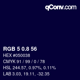 Color code: RGB 5 0.8 56 | qconv.com
