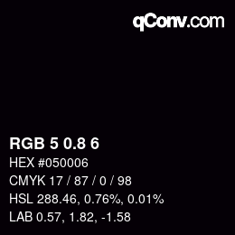 Color code: RGB 5 0.8 6 | qconv.com