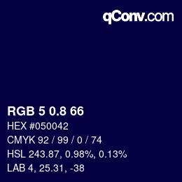 Color code: RGB 5 0.8 66 | qconv.com