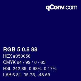 Color code: RGB 5 0.8 88 | qconv.com