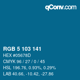 Código de color: RGB 5 103 141 | qconv.com