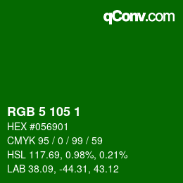 Color code: RGB 5 105 1 | qconv.com