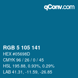 Color code: RGB 5 105 141 | qconv.com