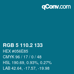カラーコード: RGB 5 110.2 133 | qconv.com