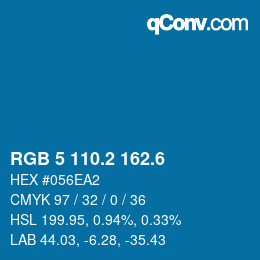 カラーコード: RGB 5 110.2 162.6 | qconv.com