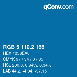 Color code: RGB 5 110.2 166 | qconv.com