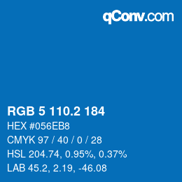 Color code: RGB 5 110.2 184 | qconv.com