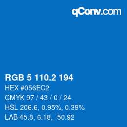 Color code: RGB 5 110.2 194 | qconv.com