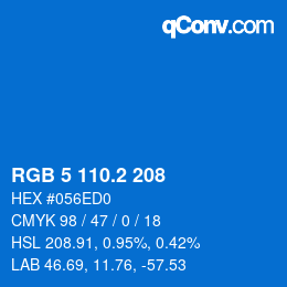 Color code: RGB 5 110.2 208 | qconv.com