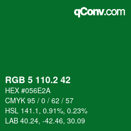 カラーコード: RGB 5 110.2 42 | qconv.com