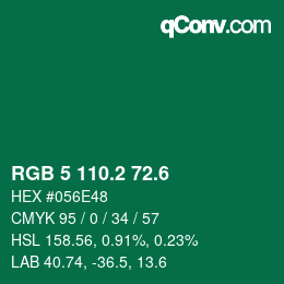 カラーコード: RGB 5 110.2 72.6 | qconv.com