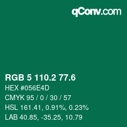 カラーコード: RGB 5 110.2 77.6 | qconv.com
