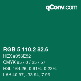 カラーコード: RGB 5 110.2 82.6 | qconv.com