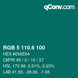カラーコード: RGB 5 110.6 100 | qconv.com
