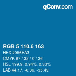 カラーコード: RGB 5 110.6 163 | qconv.com
