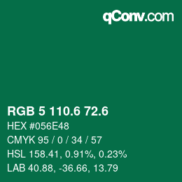 カラーコード: RGB 5 110.6 72.6 | qconv.com