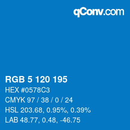 Color code: RGB 5 120 195 | qconv.com