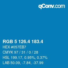 カラーコード: RGB 5 126.4 183.4 | qconv.com