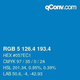カラーコード: RGB 5 126.4 193.4 | qconv.com