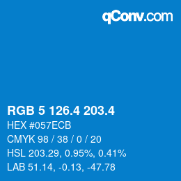 カラーコード: RGB 5 126.4 203.4 | qconv.com
