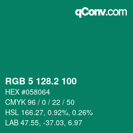 カラーコード: RGB 5 128.2 100 | qconv.com
