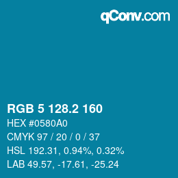 カラーコード: RGB 5 128.2 160 | qconv.com