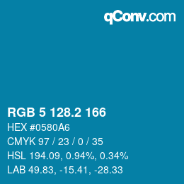 カラーコード: RGB 5 128.2 166 | qconv.com